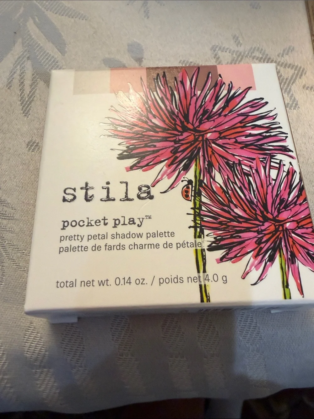 Stila Makeup Set with White FACE Cosmetic Bag and Pink Tools